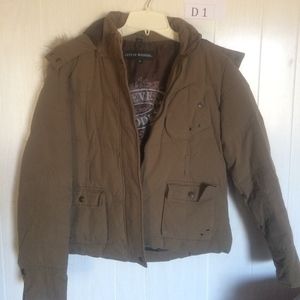 insulated, hooded jacket